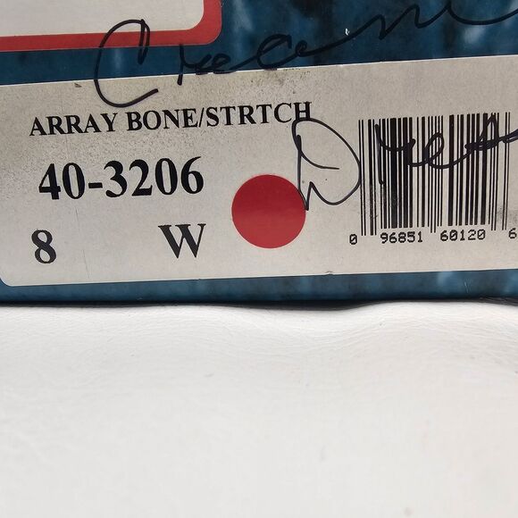 Easy Street Slingback Shoes Sz 8W | Bone Stretch Low Heel Closed Toe Comfort - Picture 10 of 12